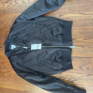 Men's Zara Black Bomber Jacket
